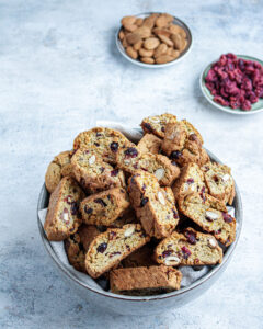 biscotti vegan amandes et cranberries et orange